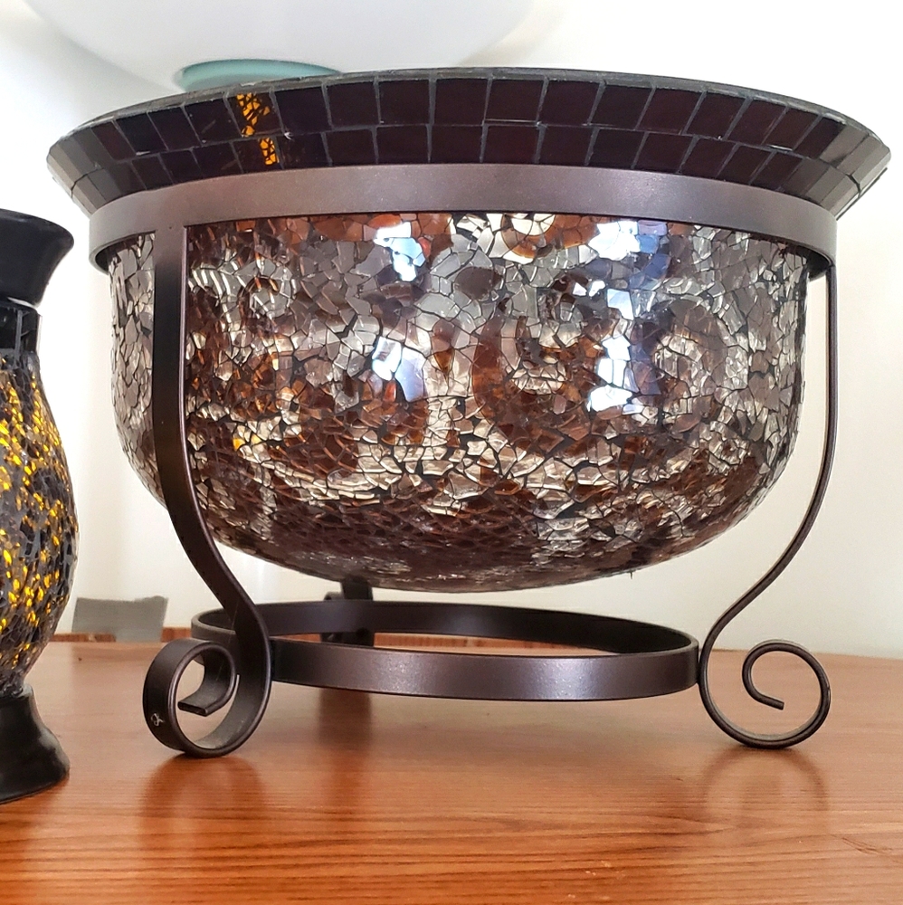 Partylite Amaretto Swirl 3-Wick & Tealight Holder